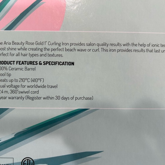 Aria rose gold curling iron - Picture 2 of 4